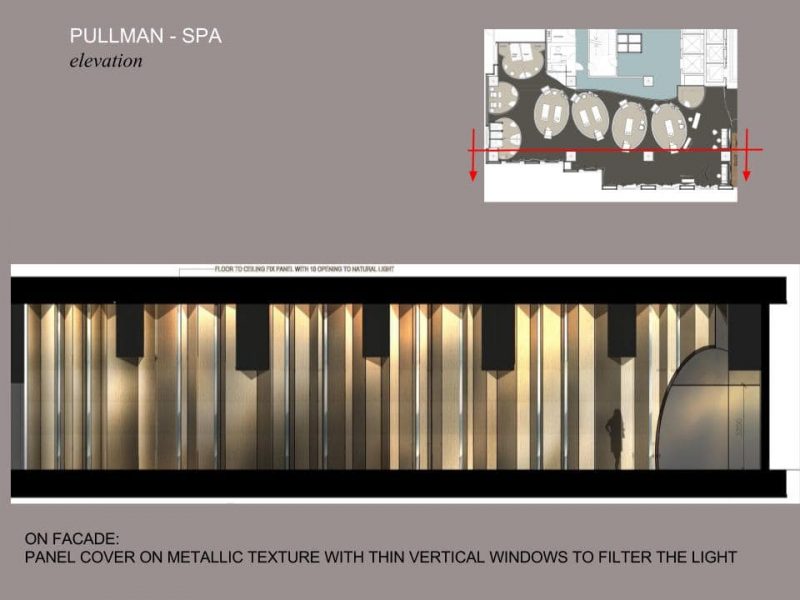 Pullman Spa Elevation wall